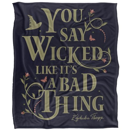 Wicked Elphaba You Say Wicked Like It'S A Bad Thing Silky Touch Super Soft Throw Blanket 152 X 127 Cm
