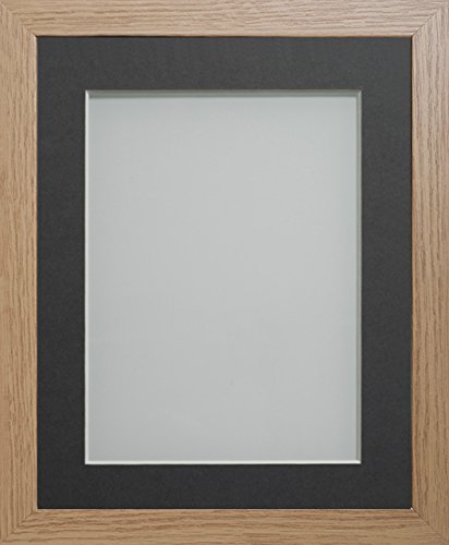 Frame Company Allington Beech Photo Frame with Grey Mount, 7x5 for 6x4 inch, fitted with perspex