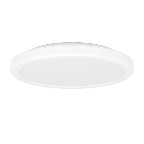 Eglo LED Ceiling Light Fixture Testara-E, Ø 21 cm, 1500 lumens, Flush Mount lamp for Bedroom, Round Hallway Lighting, Warm White