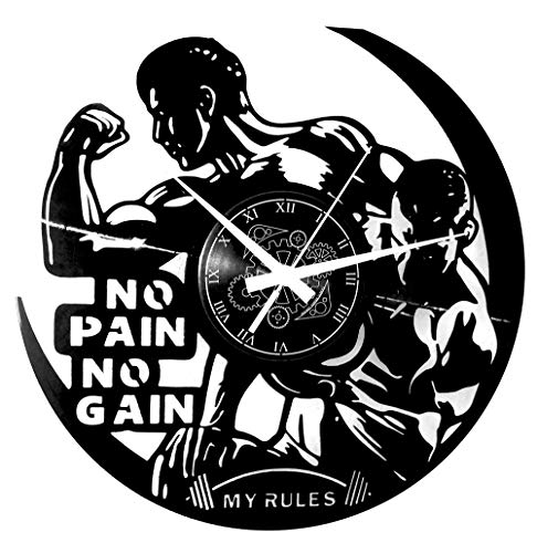Instant Karma Clocks - Bodybuilding Fitness Wall Clock – Silent No-Ticking – Perfect for Bedroom, Office, Studio, Kitchen, Living Room - Modern Design Unique Decoration
