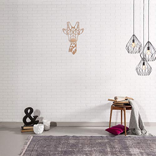Homemania Wall Decoration, Steel, Copper, 33 x 0.15 x 50 cm