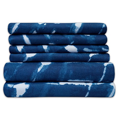 Sweet Home Collection Queen 6-Piece 1500 Supreme Collection Fine Brushed Microfiber Deep Pocket Sheet Set Bedding - 2 Extra Pillow Cases, Monroe