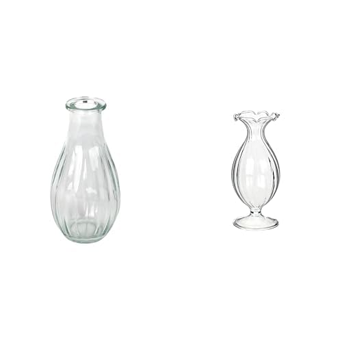 Talking Tables Clear Glass Bud Vase for flowers, s & Talking Tables Clear Glass Bud Vase – Decorative G Table Decor Bundle