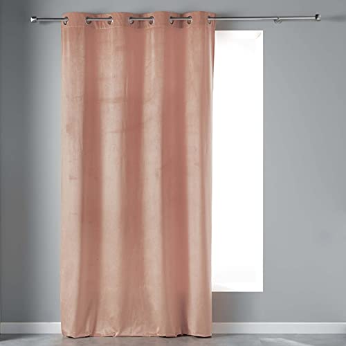 Douceur d'Interieur 140 x 240 cm Eyelet Curtain, Pink