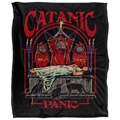Steven Rhodes Catanic Panic Silky Touch Super Soft Throw Blanket 152 X 127 Cm
