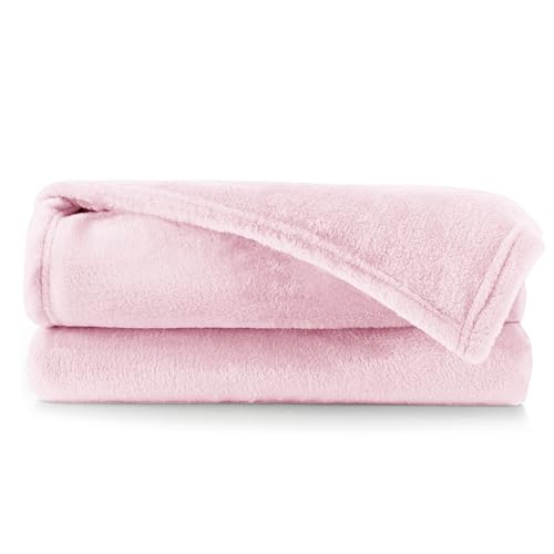 DecoKing Deluxe Microfibre Fleece Super Soft Touch Snug Blanket/Sofa Bed Throw Powderpink 150x200 cm Mic