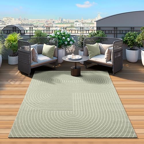 Mia's Zoey Rugs, Living Room Bedroom Rug, Green, 120 x 160 cm, Polypropylene