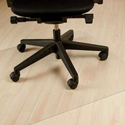 Relaxdays Office Chair Mat, Underlay, Floor Protector, Parquet, Carpet, Non-Slip, 120 x 150 cm, Clear, .17 x 120 x 150 cm