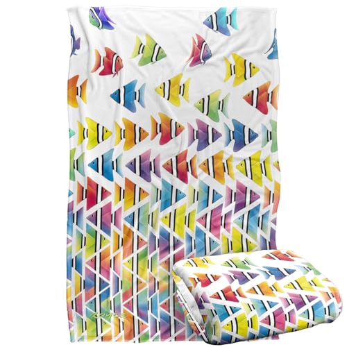 Jq Licensing - Royce Mcclure Zig Zag Tropical Fish Silky Touch Super Soft Throw Blanket 91 x 147 Cm