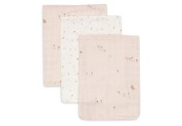 Jollein Baby Washcloths - Pretty Picnic - 3 Pack - 15x20cm - Muslin - 100% Cotton - Baby Washcloths - OEKO-TEX Certified
