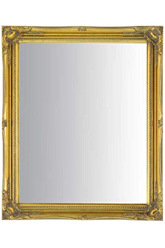 Mirror 24Inch X 20Inch 61 X 50cm Large Gold Antique Design Ornate Big Wall New