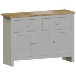VIDA DESIGNS Arlington Sideboard, Buffet Table, Cupboard Cabinet (Grey & Oak, 2 Drawer 3 Door)