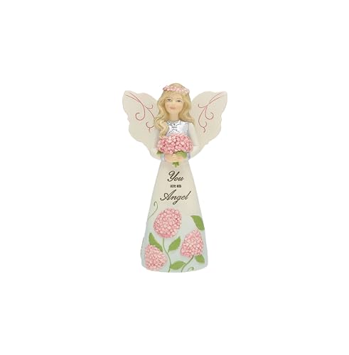 "Pavilion Gift Company - You are an Angel - 5"" Angel Figurine Floral Spring Home Decor Religious Survivor Hospital Stay Present"