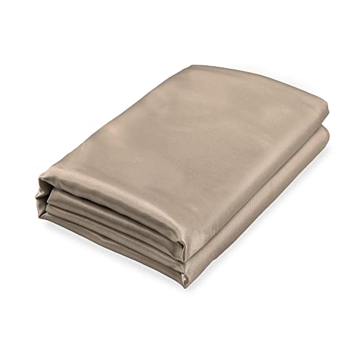 Homiest Taupe Satin Sheet King Mattress Top Sheet - Pure Polyester With Lustrous Finish, Protects Hair And Reduces Facial Wrinkles, Fade And Wrinkle Resistant, Machine Washable