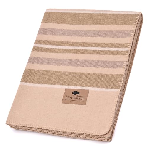 "Chubbuck 100% Wool Blanket Camping (60"" x 84"") - Large Warm Blanket for Camping, Emergency, Outdoor Concerts and Home Use - Fire Retardant, Soft and Warm Blankets for Winter (Badlands)"