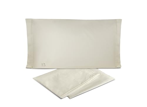 hermet Laura Biagiotti Plain 100% Cotton Percale Double Bed Sheet Set, 4-Piece Set, Top Sheet + Fitted Sheet + 2 Pillowcases