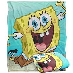 Spongebob Spongebob Character Cropped Silky Touch Super Soft Throw Blanket 152 X 127 Cm