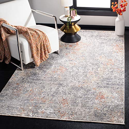 Safavieh Dream Collection Contemporary Rug for Living Room Dining Room Bedroom Short Pile Grey and Multi 3ft x 60 Inch