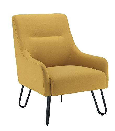 Office Hippo Garnet Reception Lounge Arm Chair, Mustard Yellow