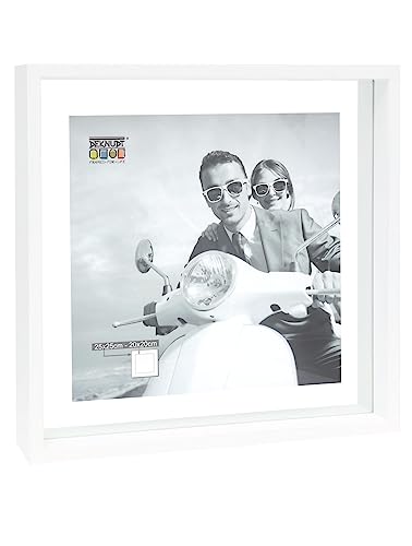 Deknudt Frames S68SK1_25.0x25.0 Wooden Photo Frame 20 x 20 cm 18 x 18 cm 15 x 15 cm 13 x 13 cm 10 x 10 cm White