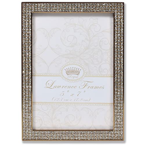 Lawrence Frames Royal Designs 5x7 Turner Gold and Glitter Metal Picture Frame