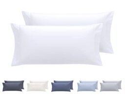 Todocama Pack of 2 Extra Soft Microfibre Pillowcases, Hypoallergenic, 2-80 x 40 cm, White