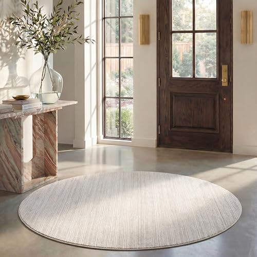 Safavieh Modern Rug for Living Room, Dining Room, Bedroom - Vision Collection, Short Pile, in Ivory, 200 X 200 cm