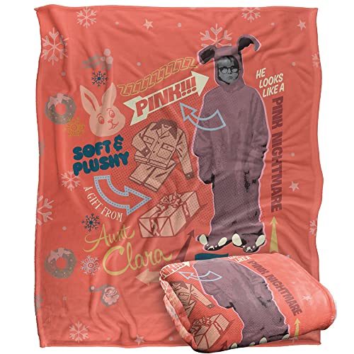 A CHRISTMAS STORY Pink Nightmare Silky Touch Super Soft Throw Blanket 152 x 127 cm