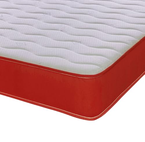 eXtreme comfort ltd Cooltouch Colours Red Small Single Mattress - 75x190cm, 18cm deep. Memory Foam and Coil Spring Hybrid, Plush Comfort, UK Made Mattress in a Box