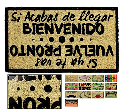 LucaHome Coco Doormat 40 x 70 cm Non-Slip, Welcome Back Soon Entrance Doormat, Home Entrance Doormats, Indoor or Outdoor Doormat