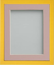 Frame Company Jellybean Range Mustard Yellow Wooden 6x4 inch Picture Photo Frame with Pink Mount for Image 5x3 inch * Choice of Colours & Sizes* Fitted with Perspex