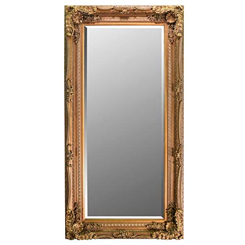 MirrorOutlet 6Ft X 3Ft 175x89cm Large Gold Decorative Antique Style Wall Mirror New Rectangle, 175x89x10,GL157