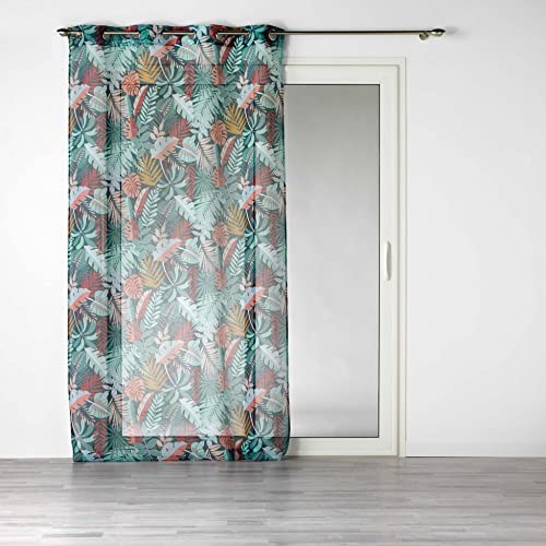 Douceur d'Intérieur, Jacala Blue Sandblasted Eyelet Curtain 140 x 240 cm