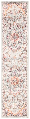 Safavieh Boho Rug for Living Room, Dining Room, Bedroom - Madison Collection, Short Pile, in Beige and Orange, 76 X 183 cm