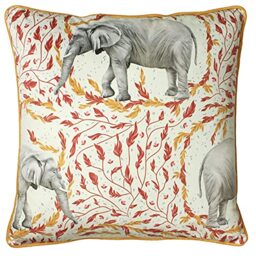 Paoletti Samui Polyester Filled Cushion, Polyester, Gold,45 x 45cm