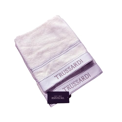 TRUSSARDI Cotton Bidet and Face Towel Set, Wash-Resistant Towels Includes Face Towel 55 x 100 cm and 1 Guest Bidet Towel 40 x 60 cm, 2 Piece Towels