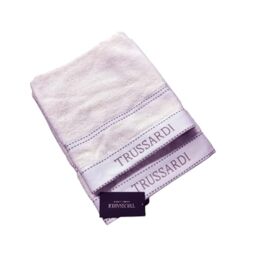 TRUSSARDI Cotton Bidet and Face Towel Set, Wash-Resistant Towels Includes Face Towel 55 x 100 cm and 1 Guest Bidet Towel 40 x 60 cm, 2 Piece Towels