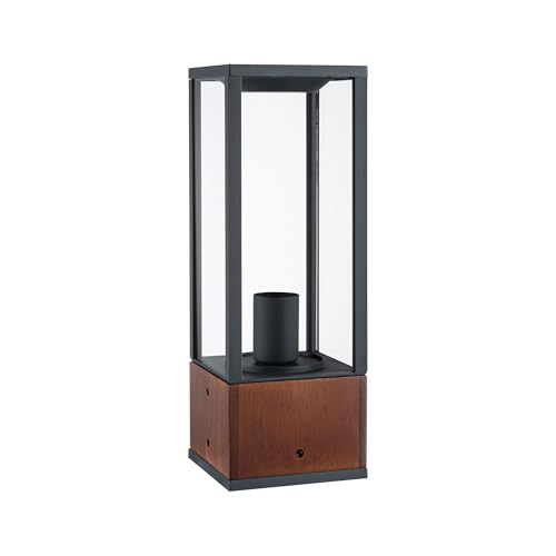 Paulmann 94675 LED Outdoor luminaire Light Object Timba IP44 400 mm Bollard Light lamp not Included Rectangular max. 60 watt Outdoor Wood E27