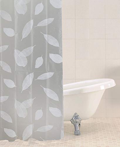 Sabichi Pifco Shower Curtain Leaves PEVA 180 x 180cm Waterproof