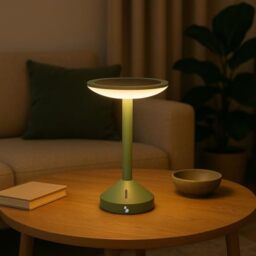 BEPER P207ILO600 Helia Solar and Rechargeable Table Lamp, Touch LED Lamp with Warm, Cool, and Natural Light, Dual Solar + USB Power Source, Indoor and Outdoor Use IP44