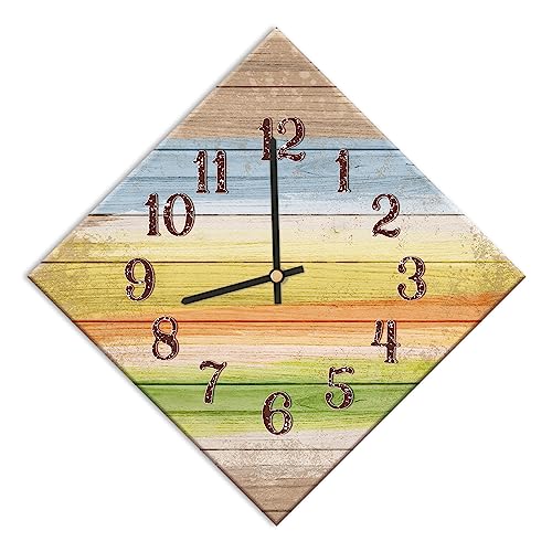Mareli Wall Clock Covered with Matte Laminated Paper - Suitable for Living Room, Kitchen, Office - Silent Mechanism