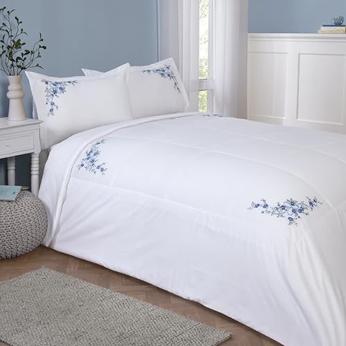 Rapport Home Floral Bedspread - Floral Ribbon Bedspread with Pillow Shams (254x254cm)