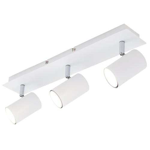 BRILONER Leuchten Ceiling Spotlight 3-Bulb GU10 Max. 40 Watt, White, Metal