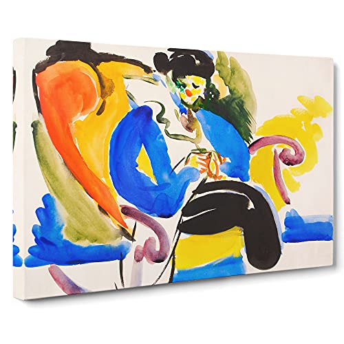 Woman On Chair Vol.2 By Henry Lyman Sayen Canvas Print - Gallery Wrapped 30mm Frame Wall Art - 30x20 inches - Ready to Hang - Classic People Picture - Living Room Bedroom Lounge Office