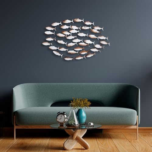 Hand-Painted Decorative Metal Wall Accessory, 94 x 58 x 5 cm, 100% Metal, Unique Colour Variations, Perfect for Home Decor & Art Lovers