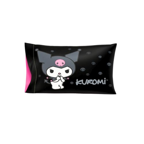 Franco Collectibles Hello Kitty & Friends My Melody & Kuromi Beauty Silky Satin Standard Pillowcase Cover 20x30 for Hair and Skin, (Official Licensed Product)