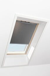 Original Roto Roller Blind Exclusive ZRE Daylight Blind for Roto Roof Windows Guide Rail Silver For Windows Series Q Size 094/118 - 09/11 Colour Dark Grey