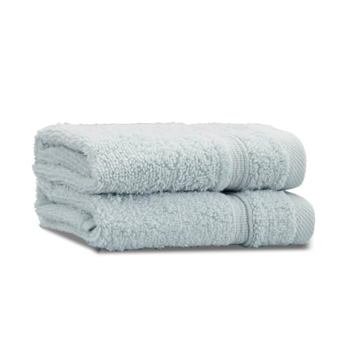 Catherine Lansfield Zero Twist Cotton 30x30cm Face Cloth Pair + 90x140cm Bath Sheet Duck egg Blue