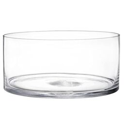 YOUEON Wide Glass Cylinder Vase (20x10cm), Decorative Terrarium for Flowers, Pillar Candles & Arrangements, Wedding, Event & Home Centerpiece