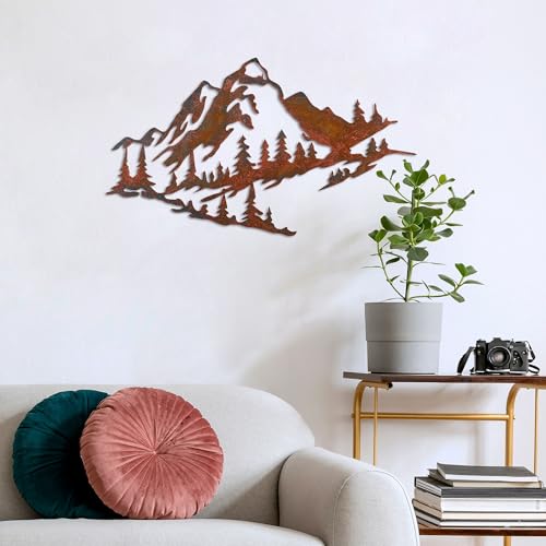 Hand-painted decorative metal wall accessory, 70 cm x 40 cm, 100% metal (1.5 mm), unique art piece for home decor, lightweight and stylish